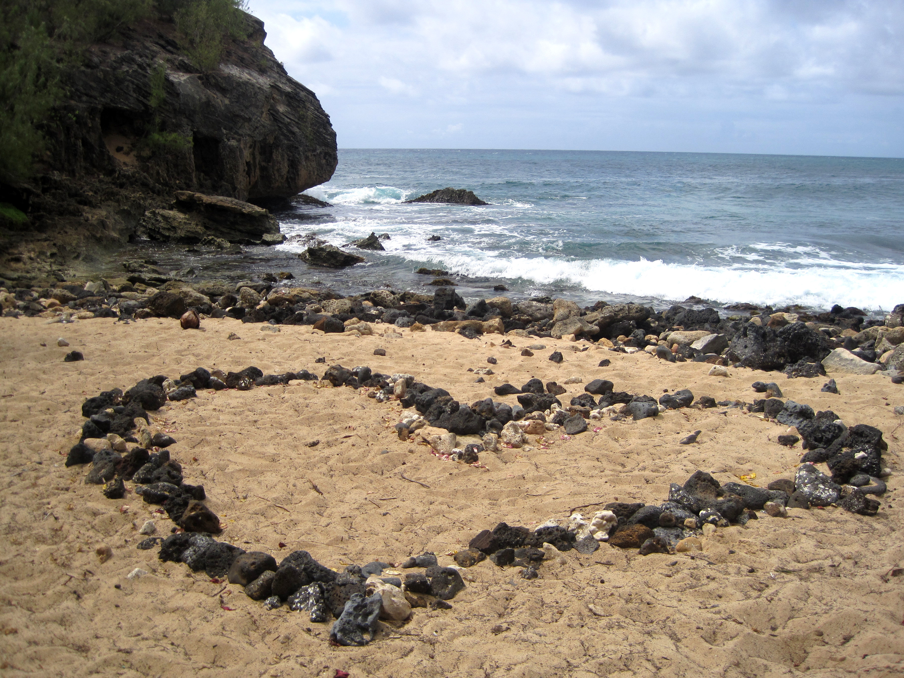 Hawaiian Beach Heart Photo